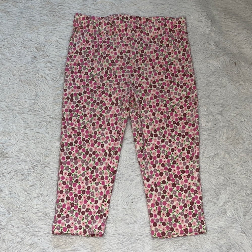 (3 for $10) pink and purple floral leggings 6-9 month baby girl clothing